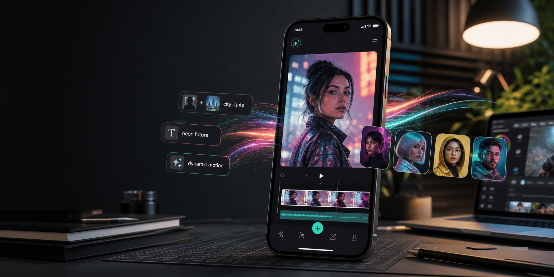 CloneAI mobile video generator interface